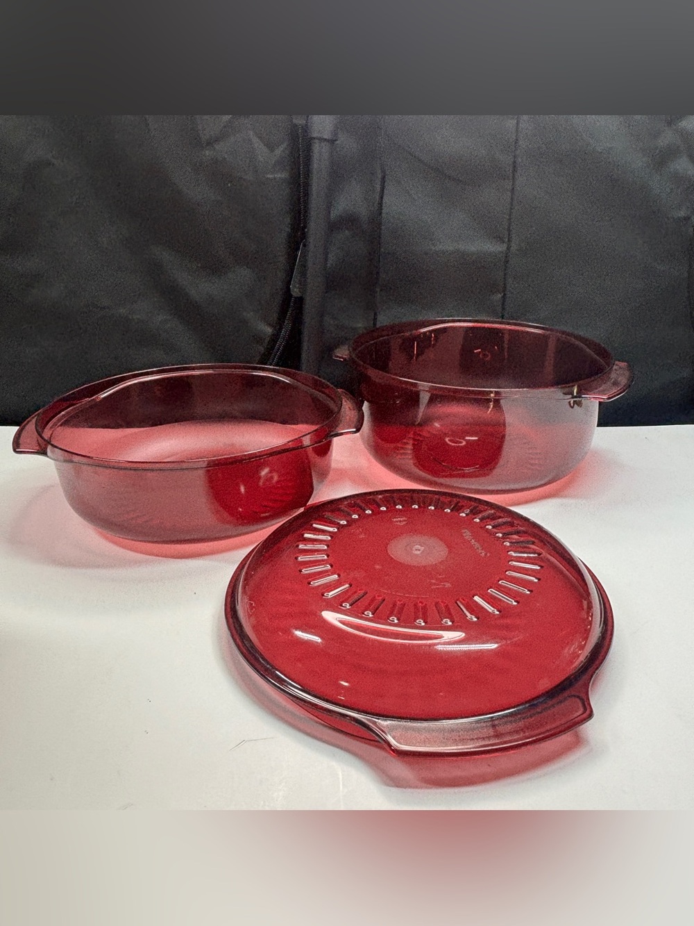 Tupperwave Stack Cooker 3 pc Cranberry Tupperware